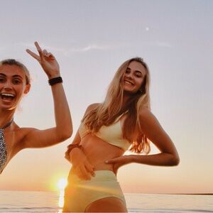 Cotton On Light green Textured bikini top
